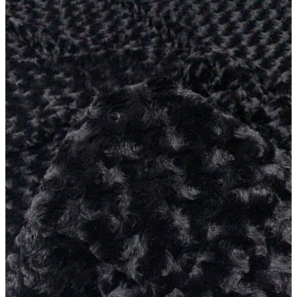 Fabric Other - Black Faux Fur Minky Swirl Fabric Luxe Soft Quilt Backing 60 Inch Wide 2 Yards
